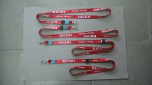 DÂY ĐEO THẺ RICOH , dây đeo thẻ nylon 1.5cm in nhiệt nổi cao cấp