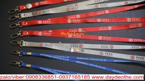 dây đeo thẻ nylon in cao su nổi cao cấp Dây đeo thẻ standard chartered , dây đeo thẻ bank of china